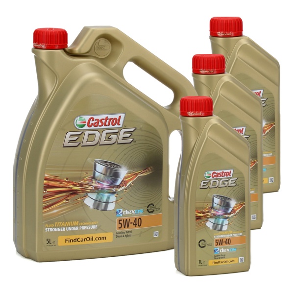 Set Ulei Motor Castrol Edge Titanium Fst 5W-40 5L + 3 Buc Ulei Motor Castrol Edge Titanium Fst 5W-40 1L 1535FA